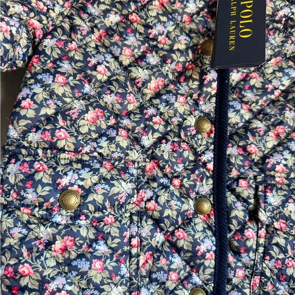 Ralph Lauren Kids Floral Hooded Barn Jacket
